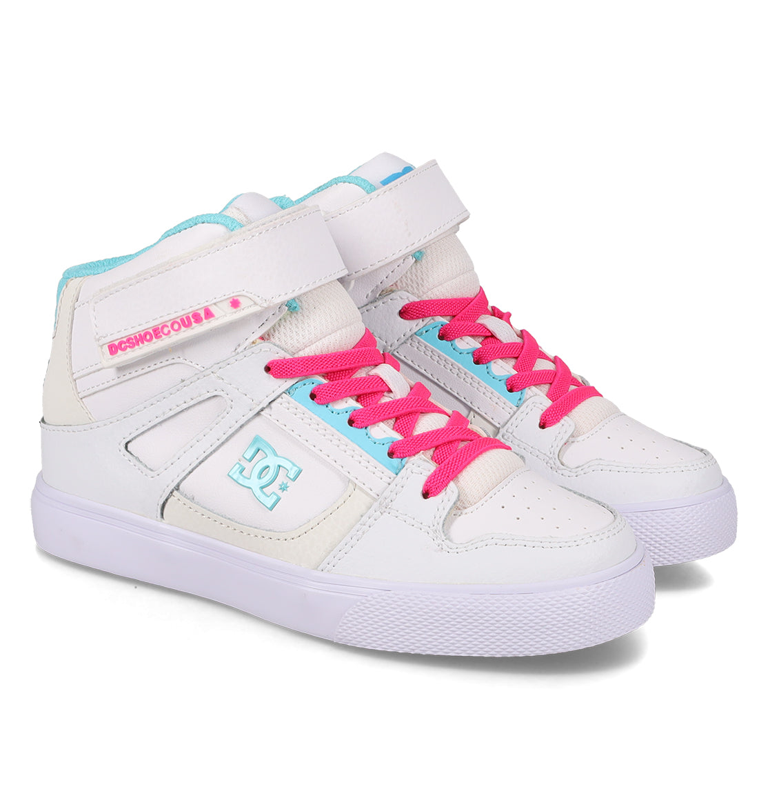 Pure Hi Top Ev Shoes - White/Pink/Blue White/Pink/Blue | DC Shoes
