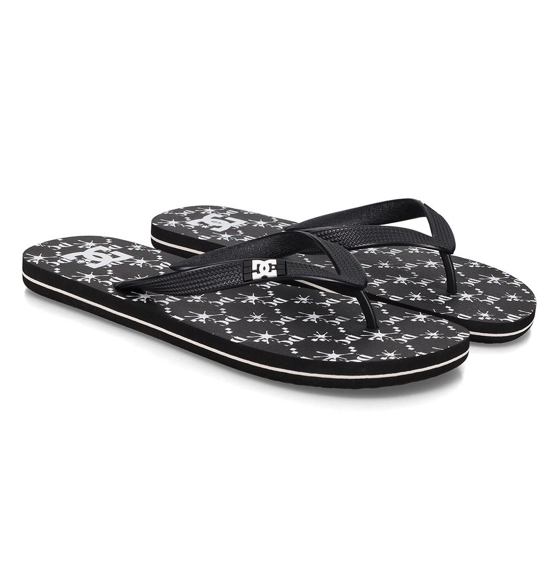 Spray Graffik Slides - Black/Wht Prt Black/White | DC Shoes