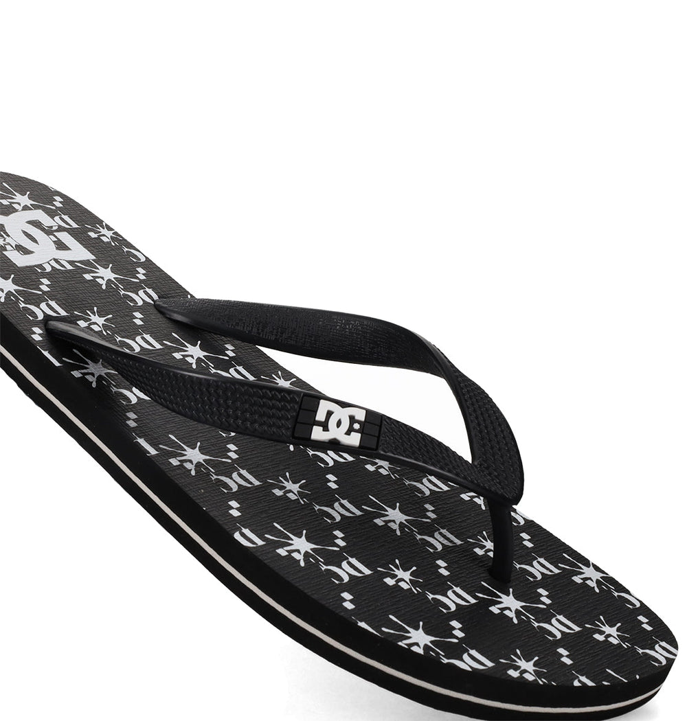 Spray Graffik Slides - Black/Wht Prt Black/White | DC Shoes