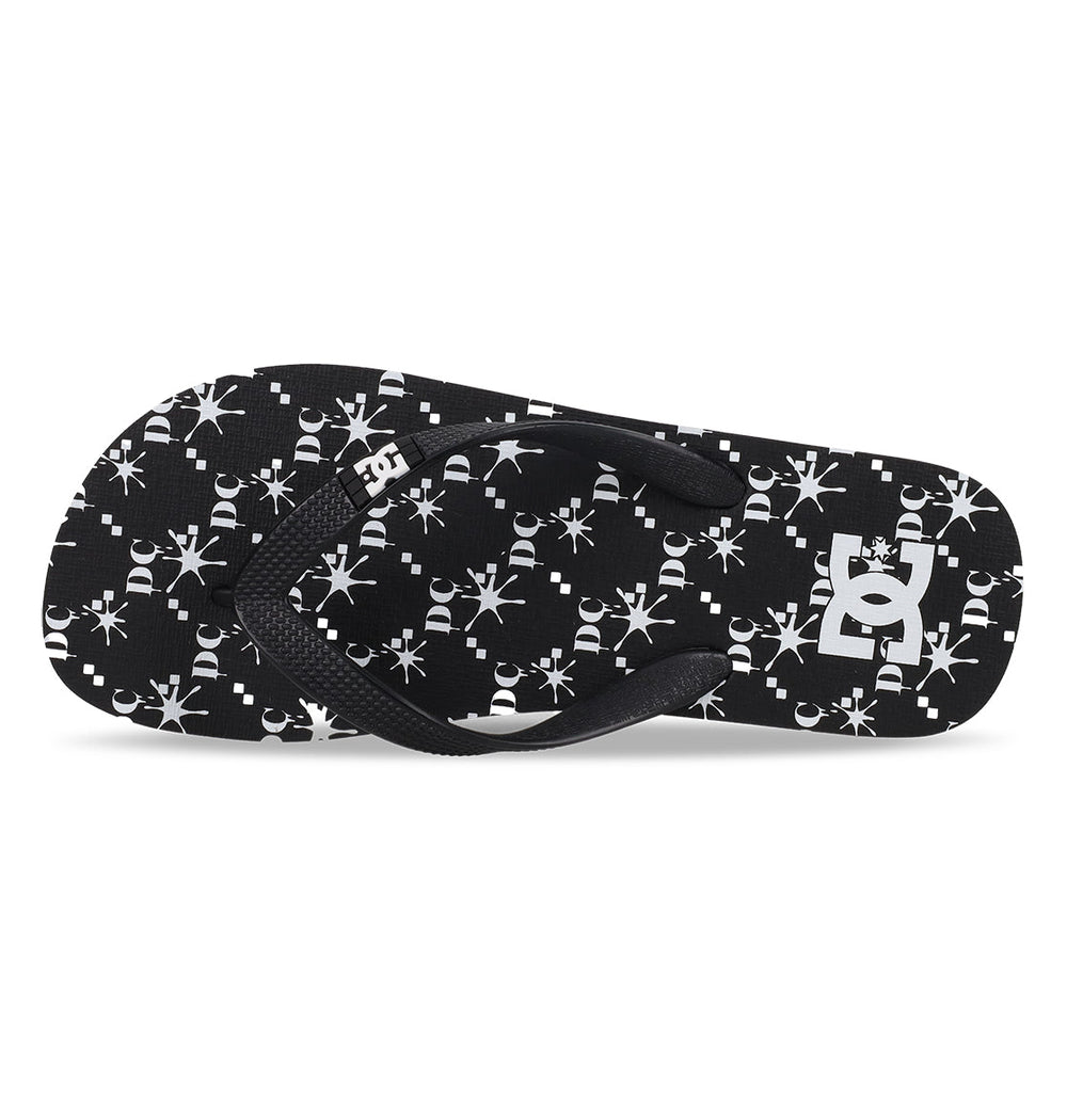 Spray Graffik Slides - Black/Wht Prt Black/White | DC Shoes