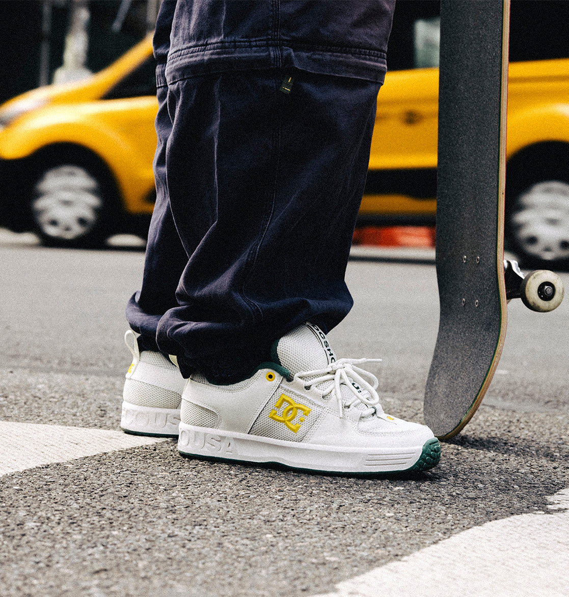 Lynx OG Skate Shoes - Off White/Yellow/Green | DC Shoes