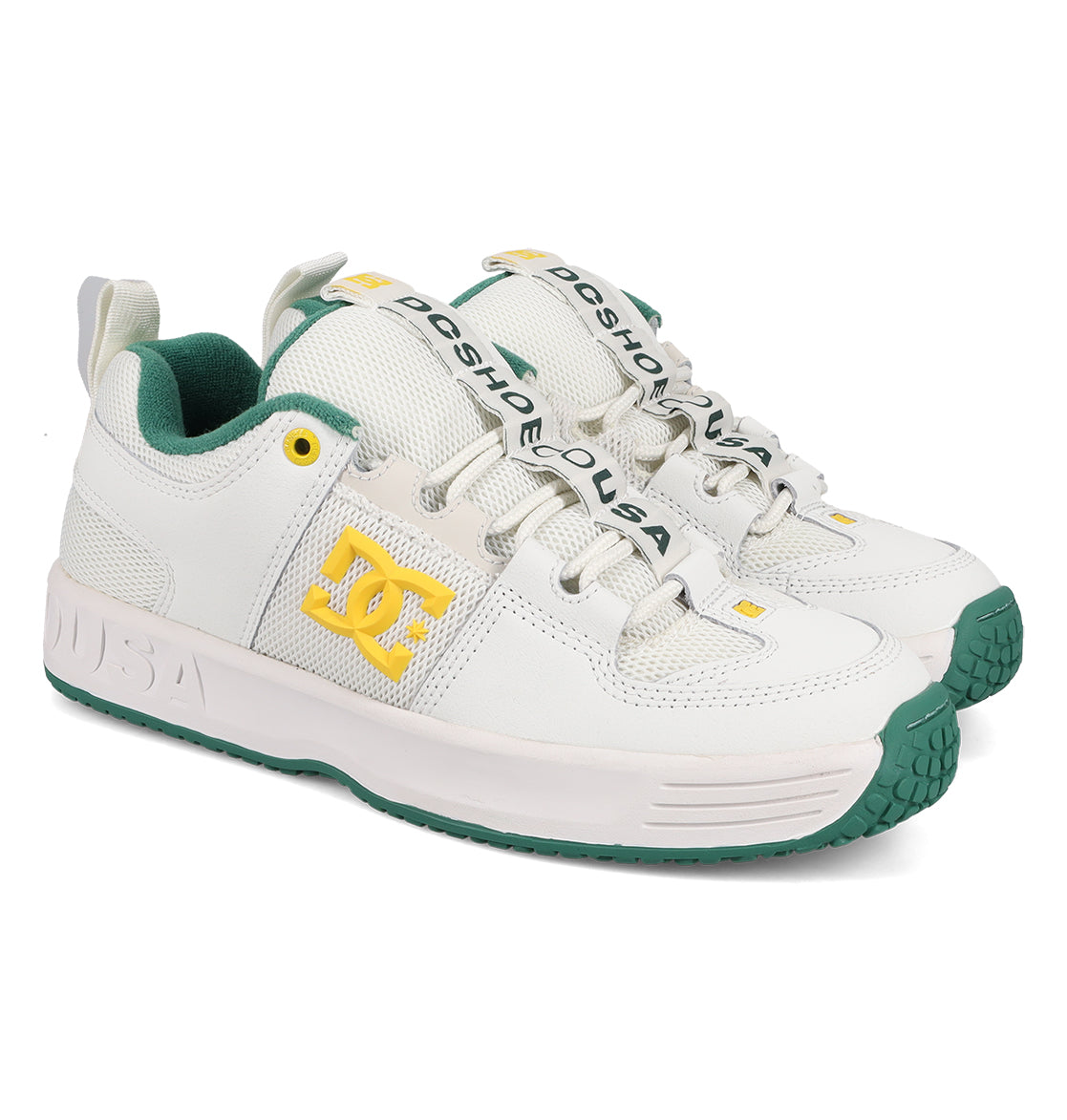 Lynx OG Skate Shoes - Off White/Yellow/Green | DC Shoes